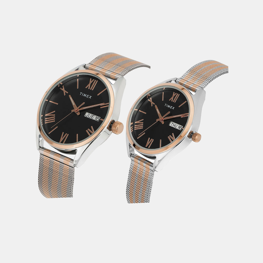 Trendline Pair Quartz Dial Analog Stainless Steel Watch TW00PR351