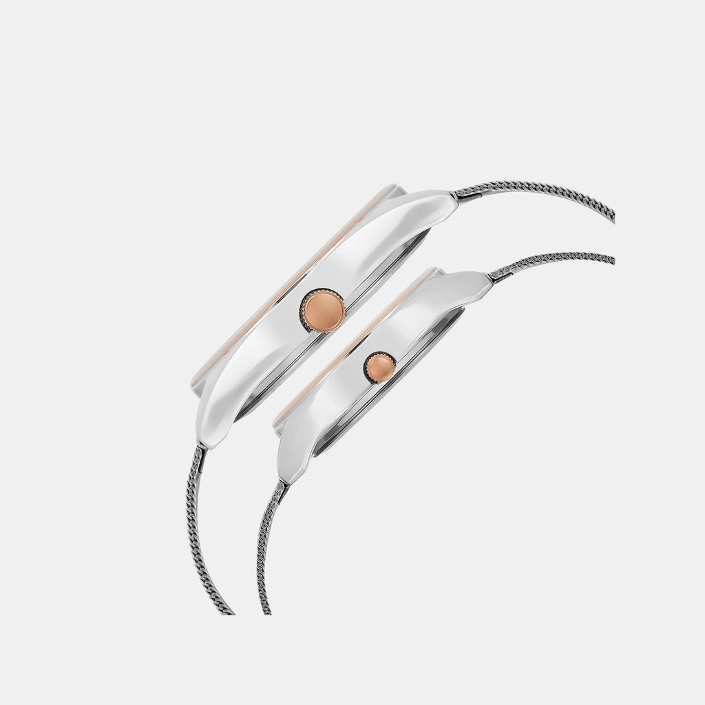 Trendline Pair Quartz Dial Analog Stainless Steel Watch TW00PR351
