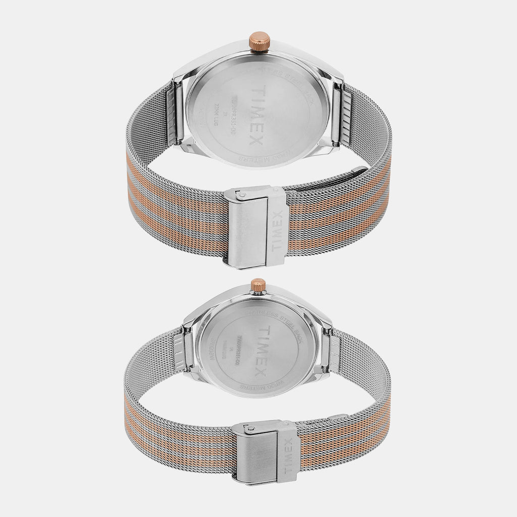Trendline Pair Quartz Dial Analog Stainless Steel Watch TW00PR351