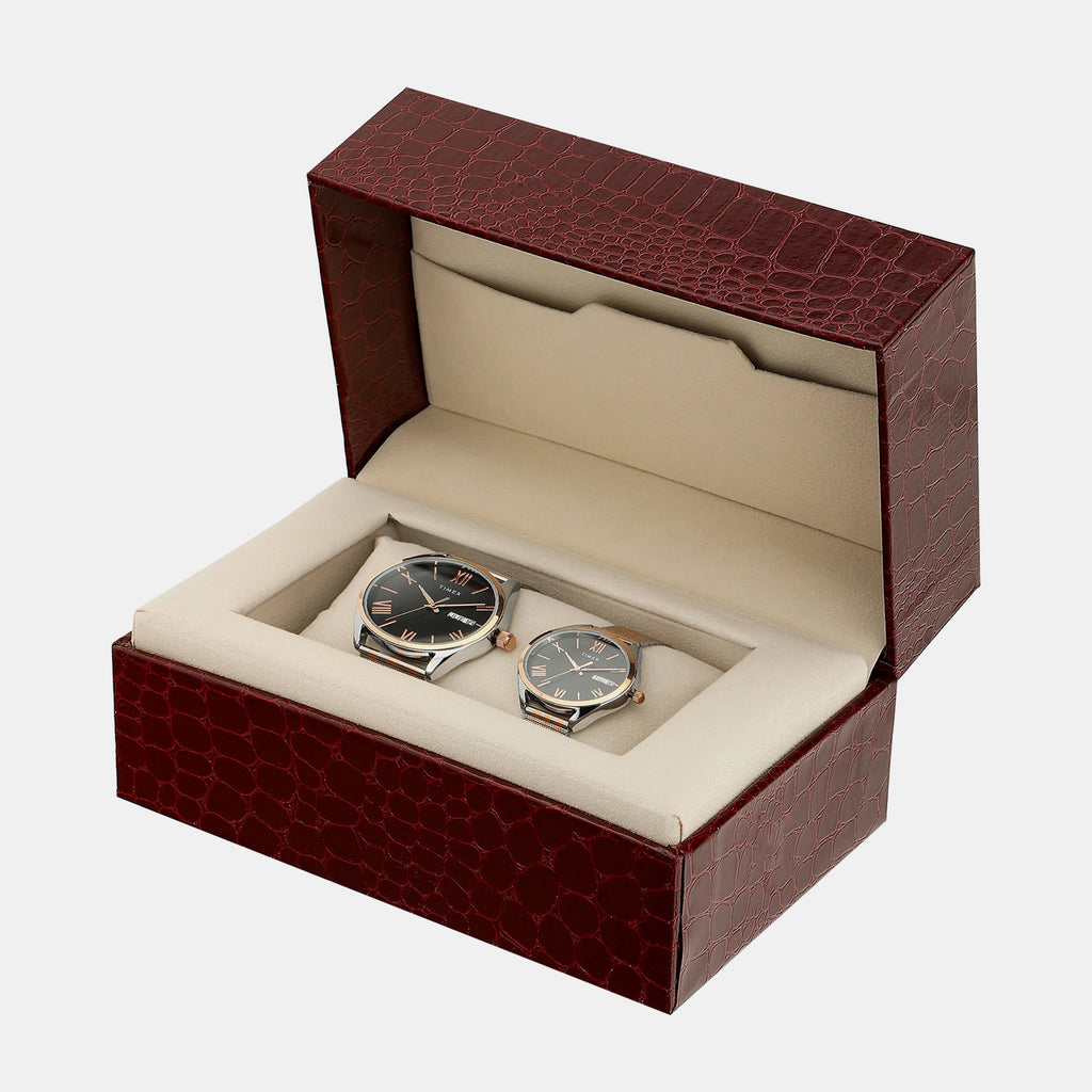 Trendline Pair Quartz Dial Analog Stainless Steel Watch TW00PR351