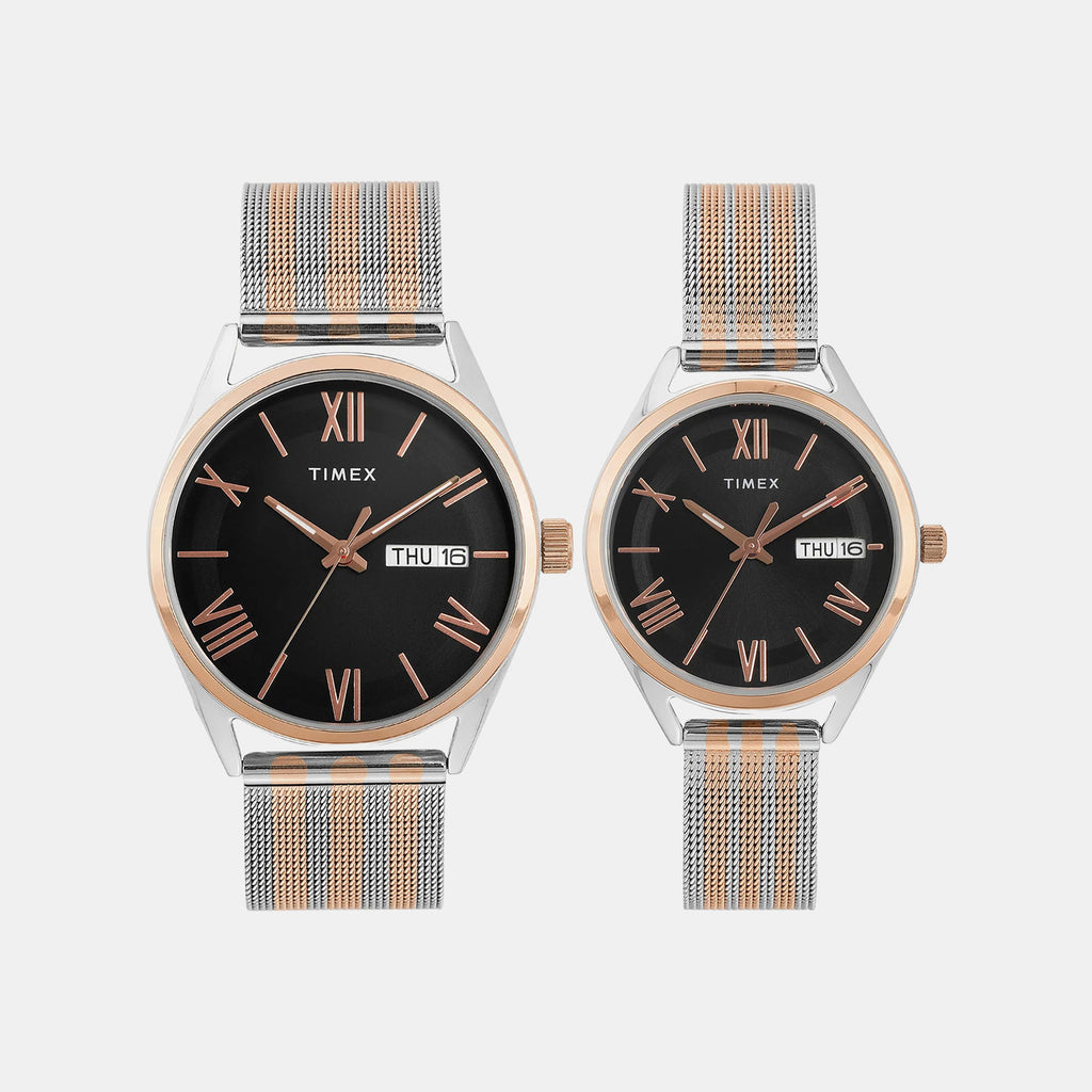 Trendline Pair Quartz Dial Analog Stainless Steel Watch TW00PR351