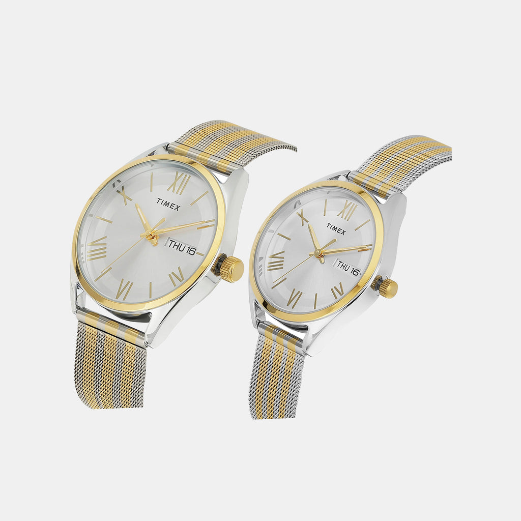 Trendline Pair Quartz Dial Analog Stainless Steel Watch TW00PR352