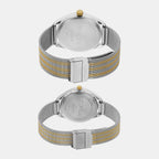 Trendline Couple Quartz Silver Dial Analog Stainless Steel Watch TW00PR352