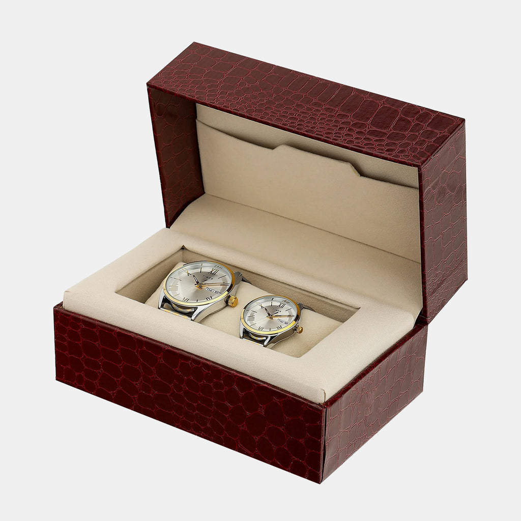 Trendline Pair Quartz Dial Analog Stainless Steel Watch TW00PR352