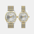 Trendline Couple Quartz Silver Dial Analog Mesh Watch TW00PR352