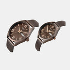 Trendline Couple Quartz Brown Dial Analog Stainless Steel Watch TW00PR353