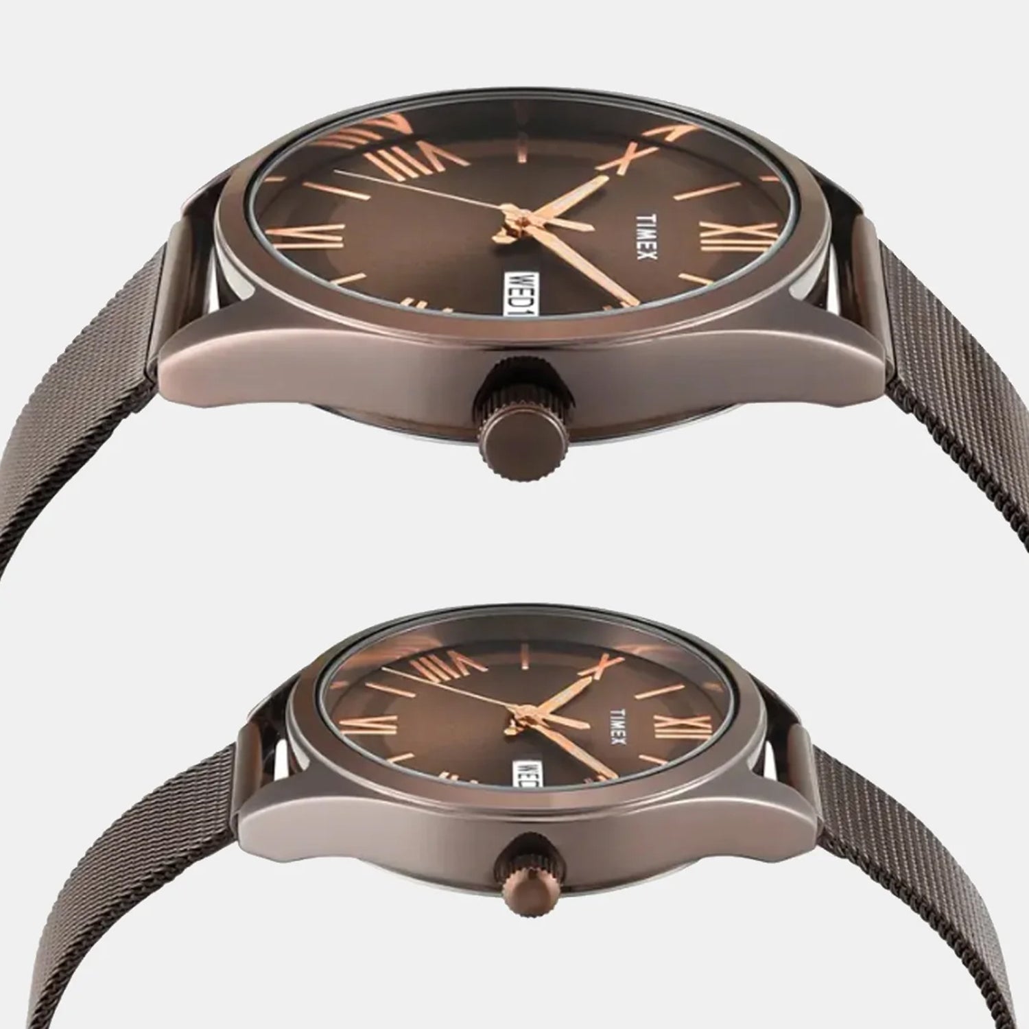 Trendline Couple Quartz Brown Dial Analog Stainless Steel Watch TW00PR353