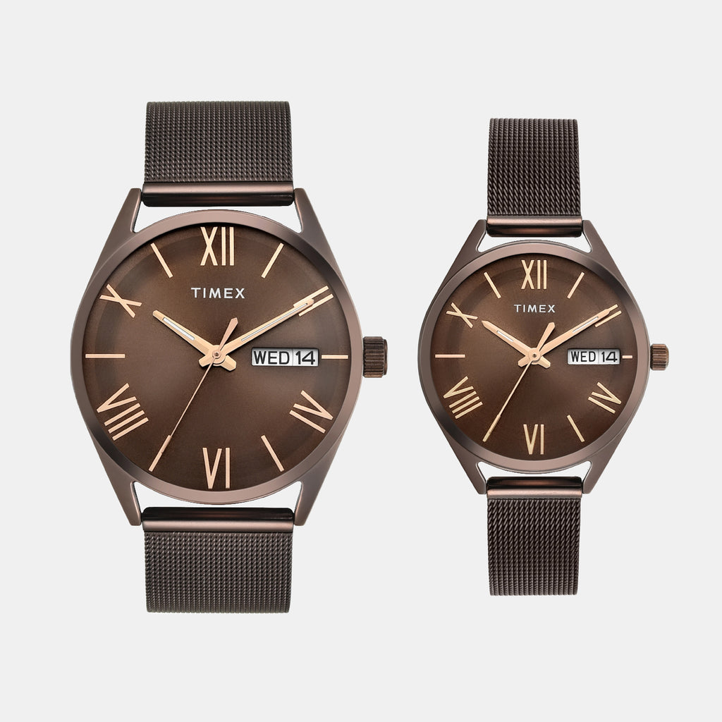 Trendline Pair Quartz Dial Analog Stainless Steel Watch TW00PR353