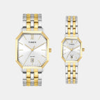 Trendline Couple Quartz Silver Dial Analog Stainless Steel Watch TW00PR354