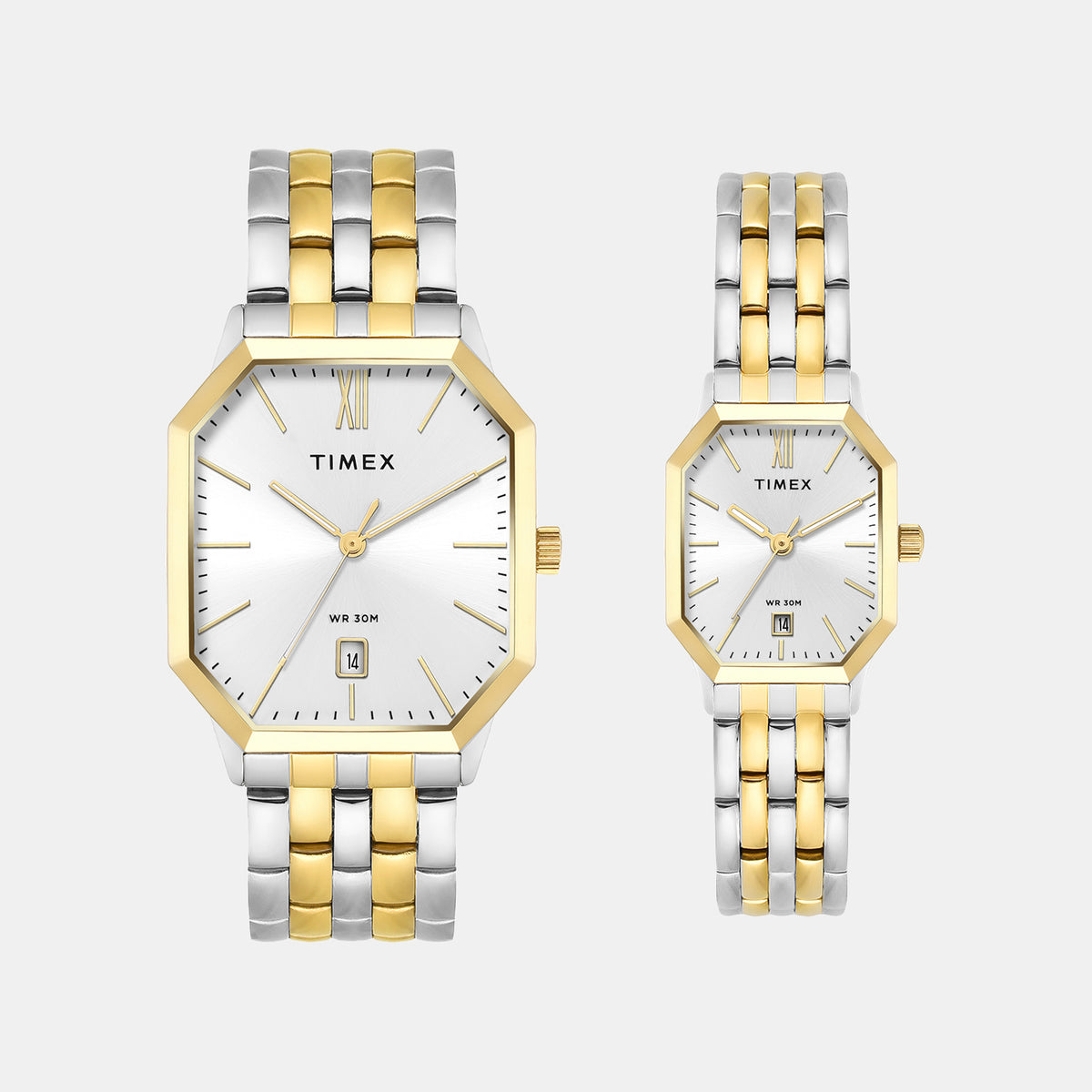 Trendline Couple Quartz Silver Dial Analog Stainless Steel Watch TW00PR354