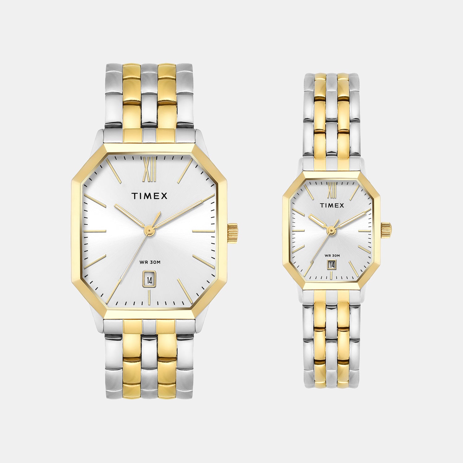 Trendline Couple Quartz Silver Dial Analog Stainless Steel Watch TW00PR354