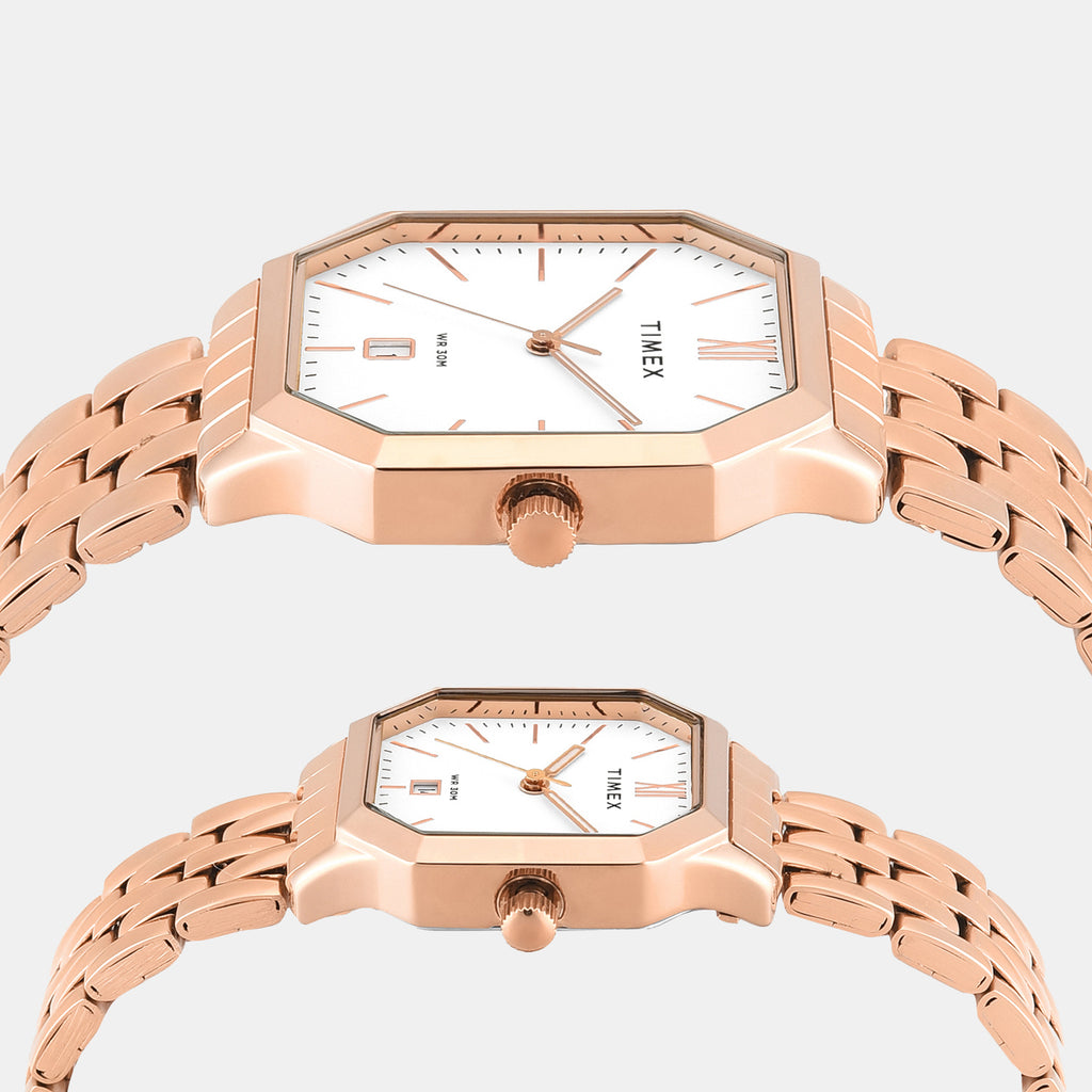 Trendline Couple Quartz White Dial Analog Stainless Steel Watch TW00PR355