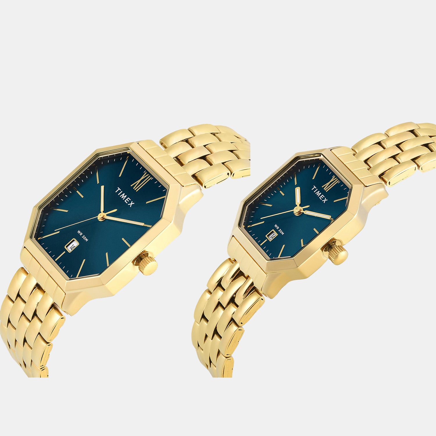 Trendline Couple Quartz Teal Dial Analog Stainless Steel Watch TW00PR356