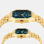 Trendline Couple Quartz Teal Dial Analog Stainless Steel Watch TW00PR356