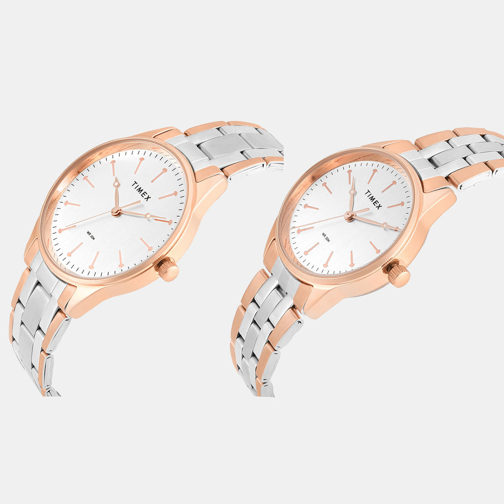 Trendline Couple Quartz Dial Analog Stainless Steel Watch TW00PR359
