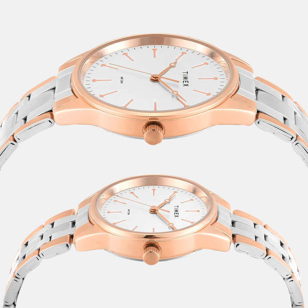 Trendline Couple Quartz Dial Analog Stainless Steel Watch TW00PR359