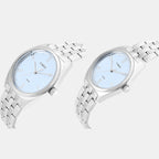 Trendline Couple Quartz Blue Dial Analog Stainless Steel Watch TW00PR360