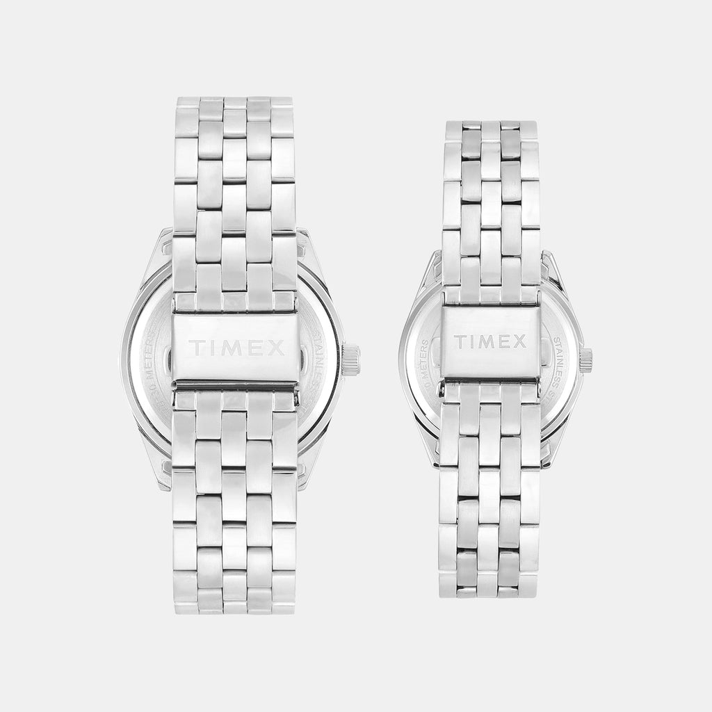 Trendline Couple Quartz Blue Dial Analog Stainless Steel Watch TW00PR360