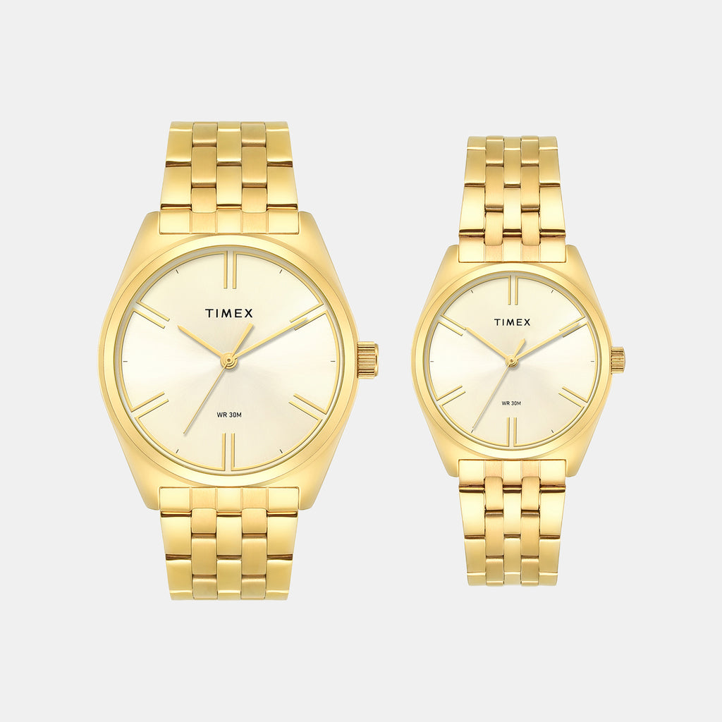 Trendline Couple Quartz Dial Analog Stainless Steel Watch TW00PR362