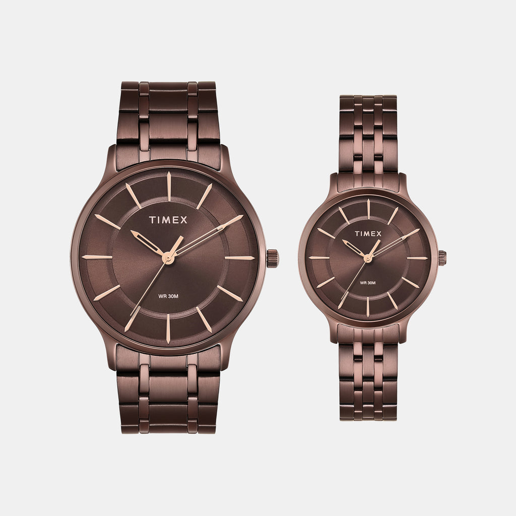 Trendline Couple Quartz Dial Analog Stainless Steel Watch TW00PR364