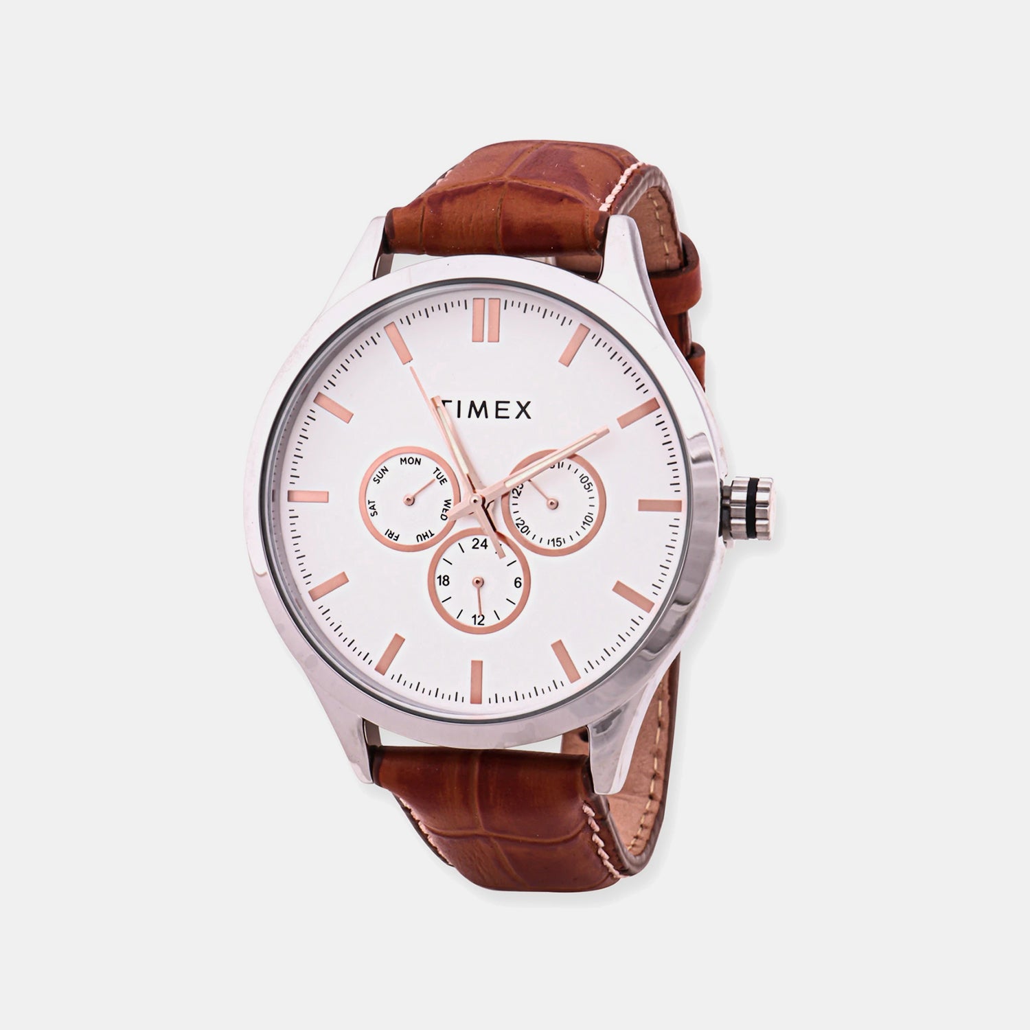 Classics Men Quartz White Dial Multi-Function Leather Watch TW00ZR542