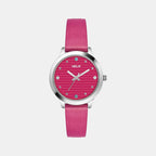 Women Quartz Pink Dial Analog Leather Watch TW022HL20