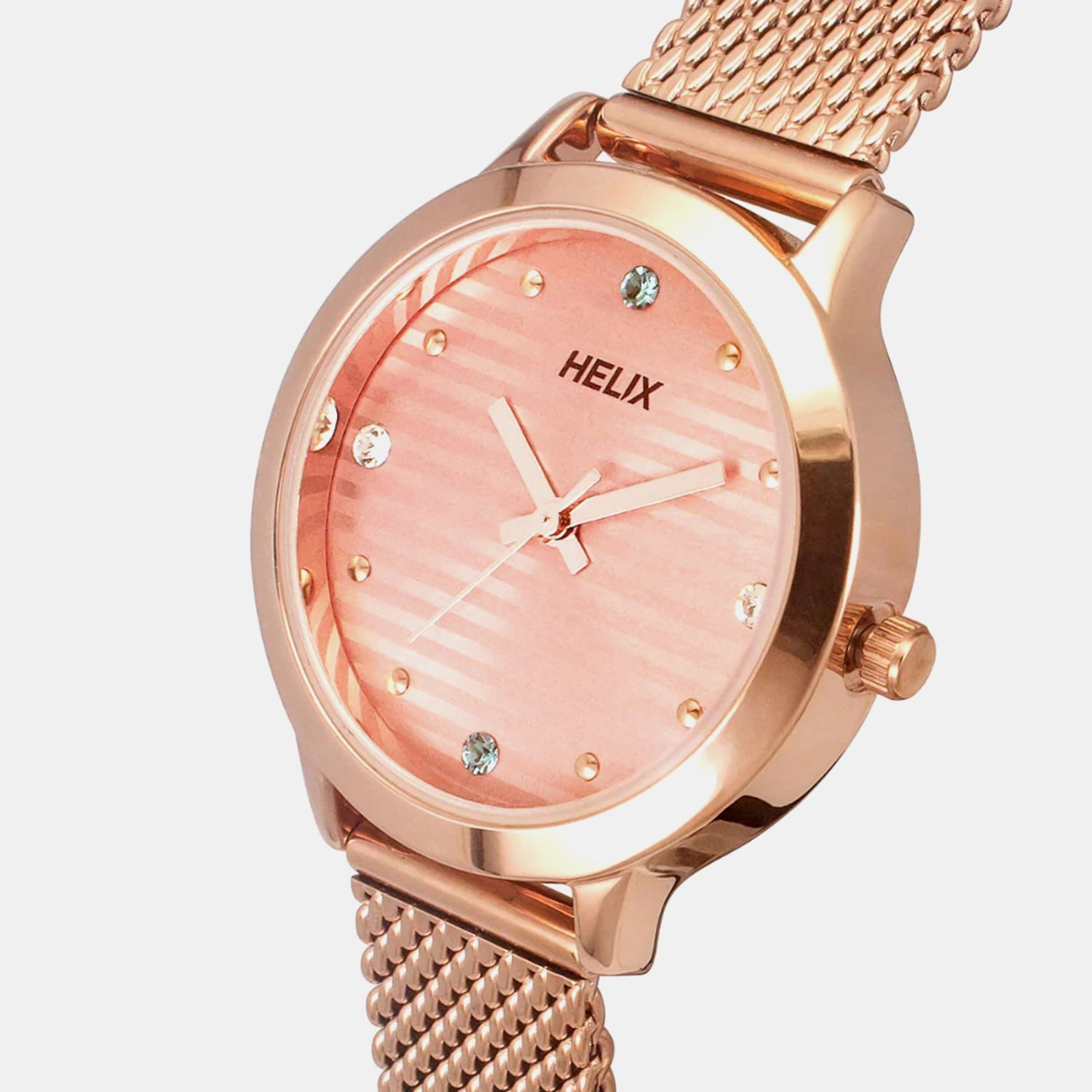 Women Quartz Pink Dial Analog Stainless Steel Watch TW022HL23