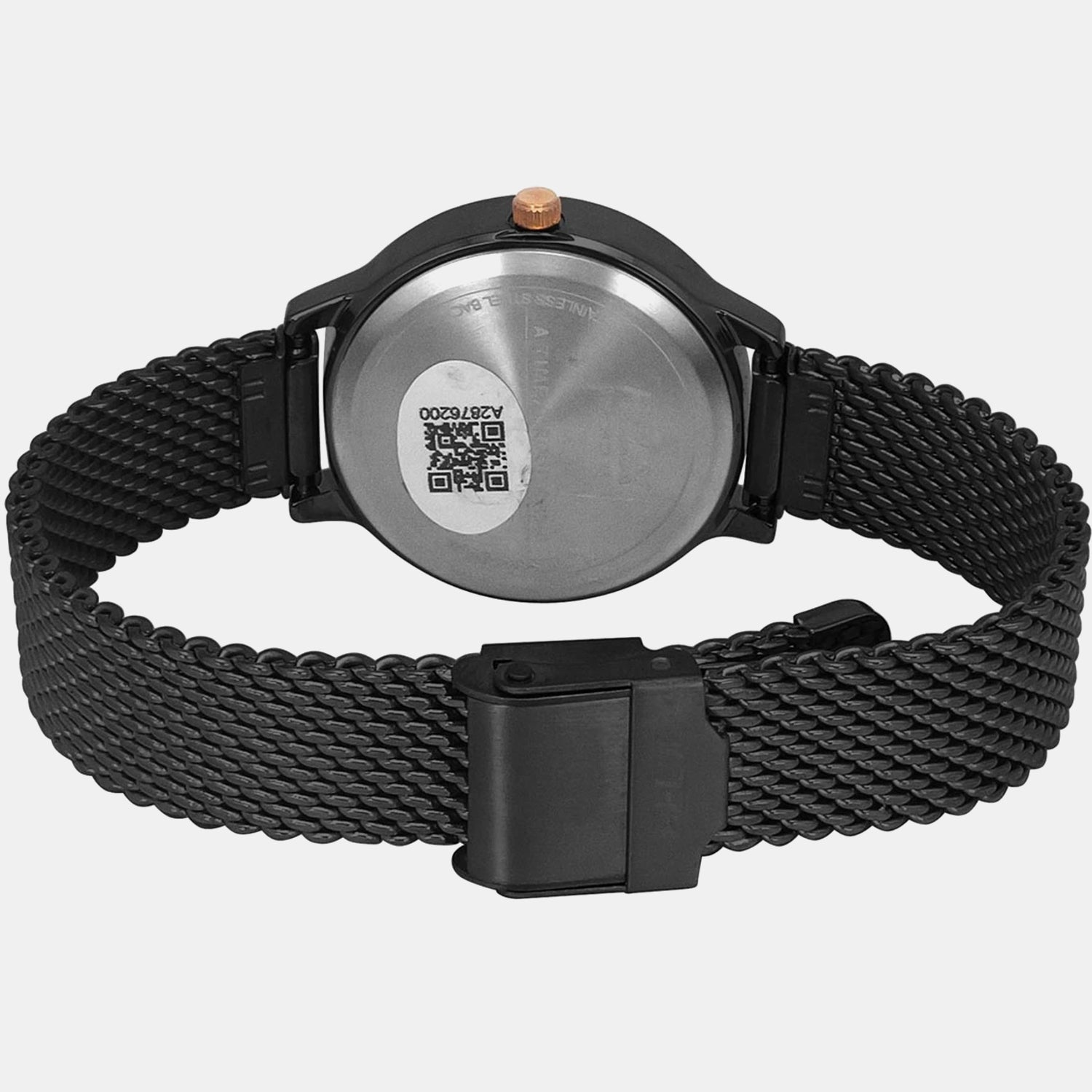 Women Quartz Black Dial Analog Stainless Steel Watch TW022HL24
