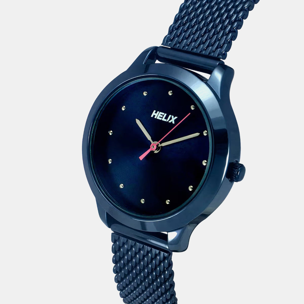 Women Quartz Blue Dial Analog Stainless Steel Watch TW022HL26