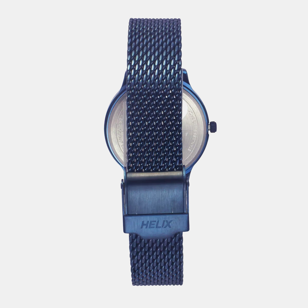 Women Quartz Blue Dial Analog Stainless Steel Watch TW022HL26