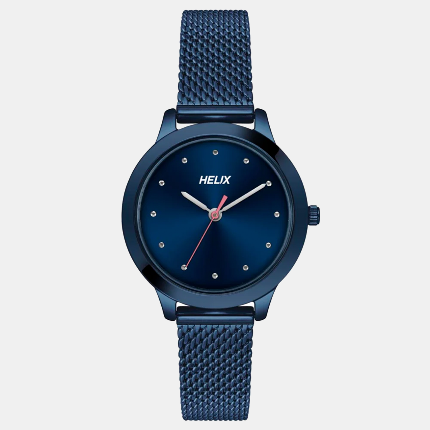 Helix Round Blue Analog watch