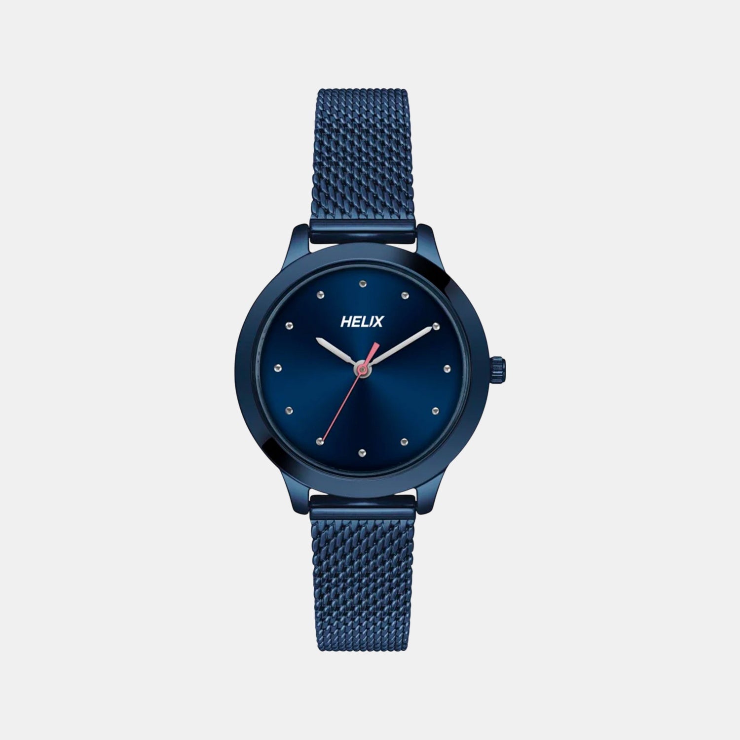 Women Quartz Blue Dial Analog Mesh Watch TW022HL26