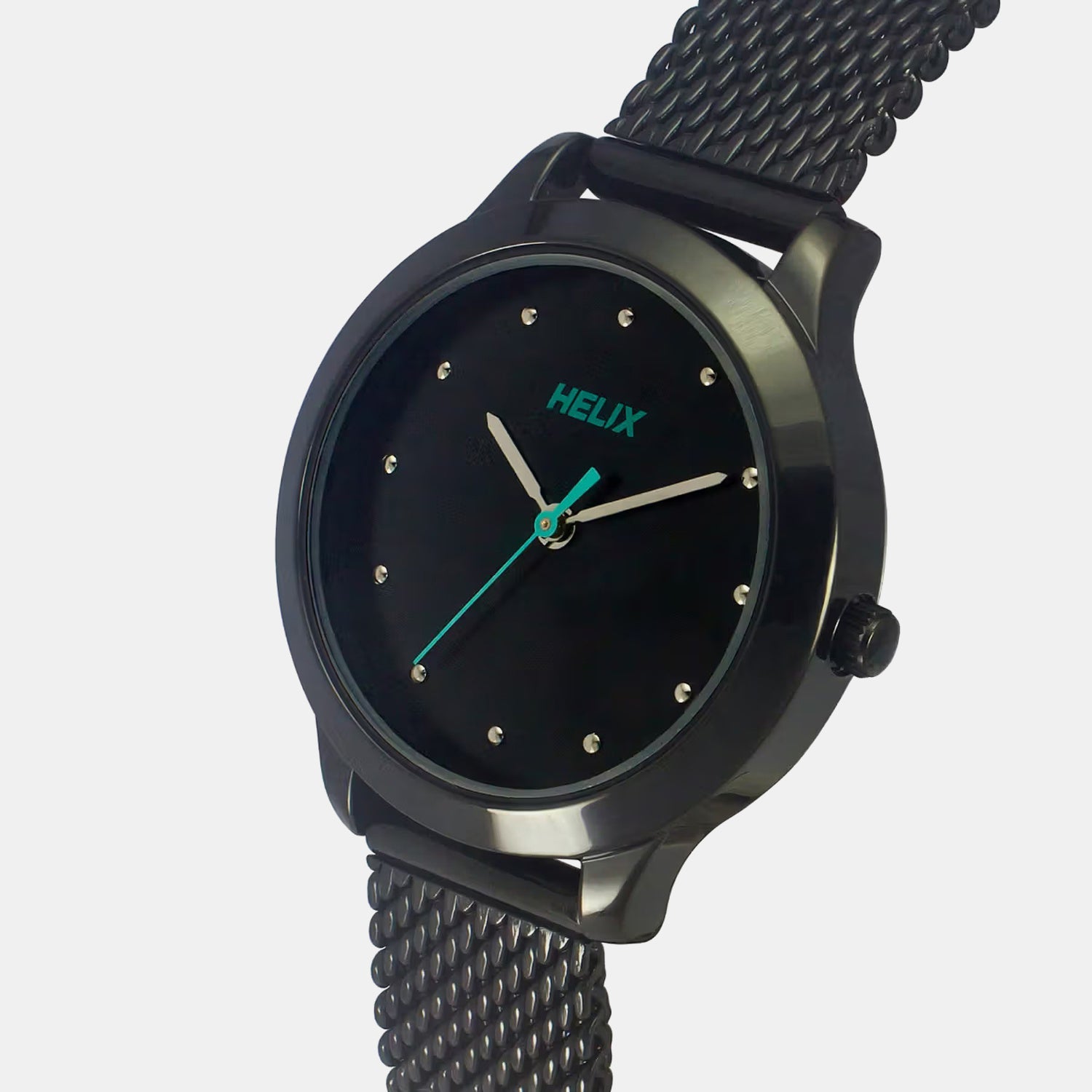 Women Quartz Black Dial Analog Stainless Steel Watch TW022HL28