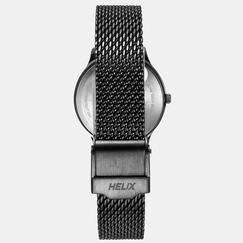 Women Quartz Black Dial Analog Stainless Steel Watch TW022HL28