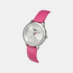 Women Quartz Silver Dial Analog Leather Watch TW022HL29