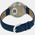 Women Quartz Blue Dial Analog Leather Watch TW022HL30