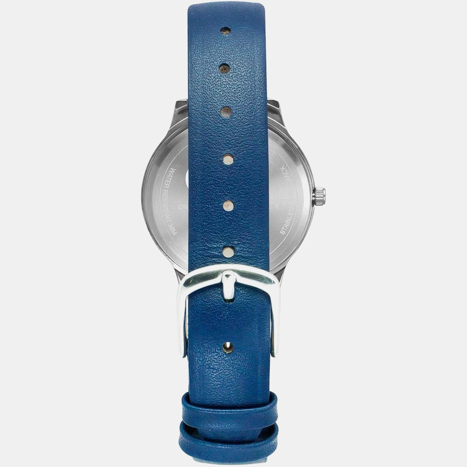 Women Quartz Blue Dial Analog Leather Watch TW022HL30