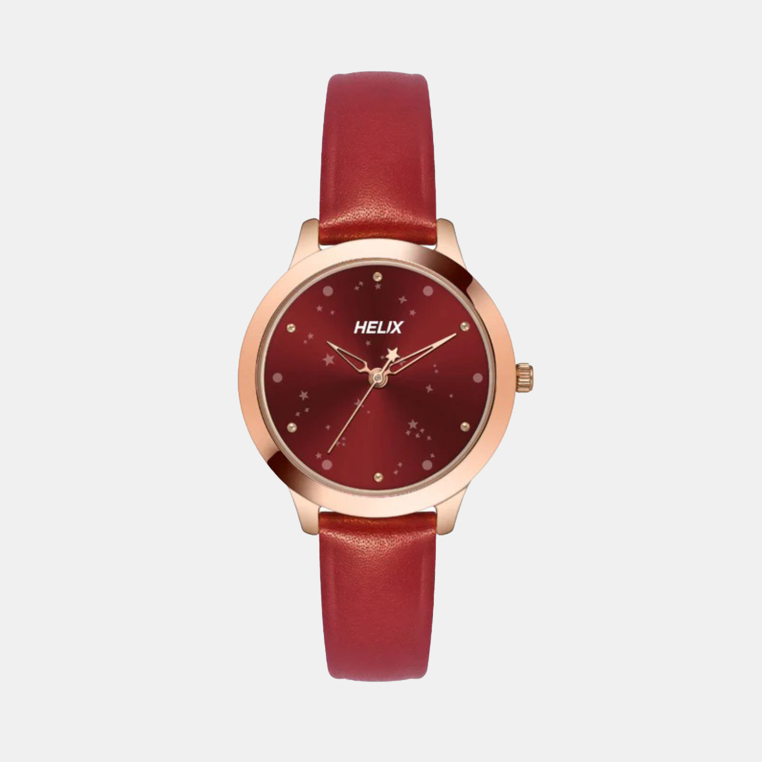 Women Quartz Maroon Dial Analog Leather Watch TW022HL31