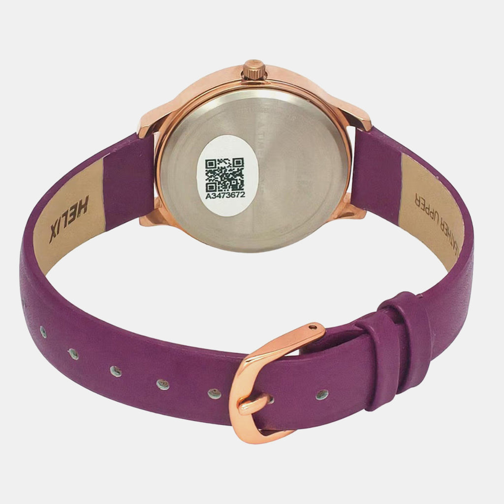 Women Quartz Magenta Dial Analog Leather Watch TW022HL32