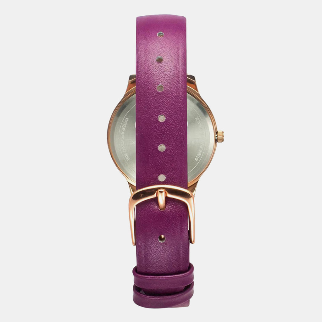 Women Quartz Magenta Dial Analog Leather Watch TW022HL32