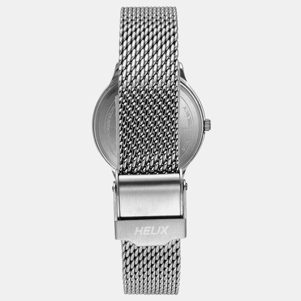 Women Quartz Blue Dial Analog Mesh Watch TW022HL34