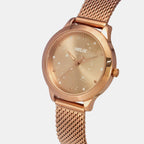 Women Quartz Rose Gold Dial Analog Stainless Steel Watch TW022HL35