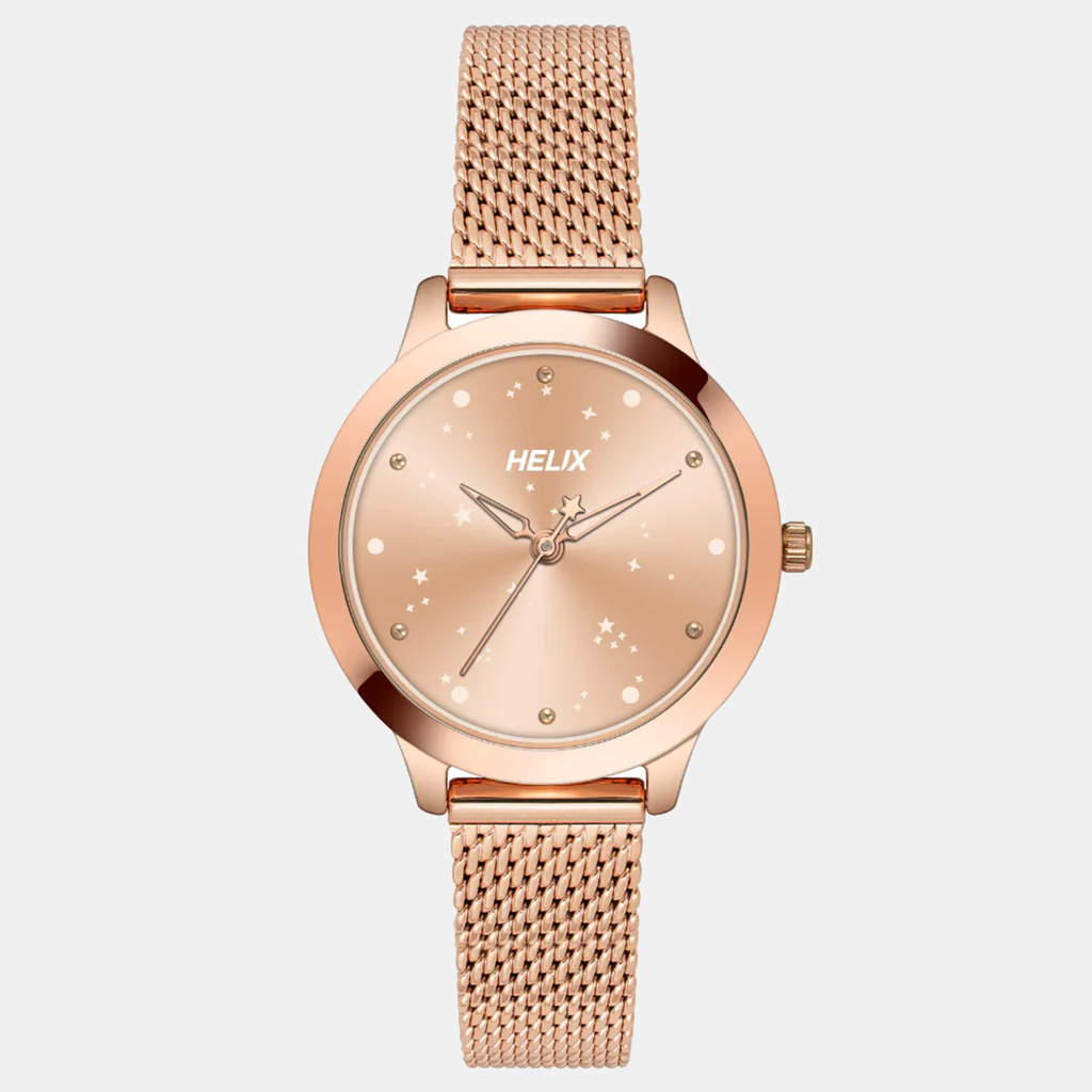 Helix Round Rose Gold Analog watch