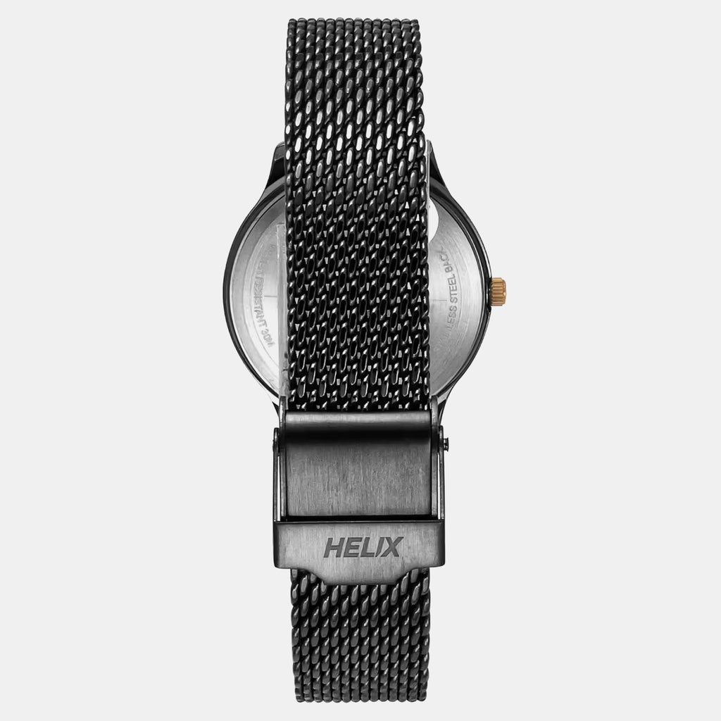 Women Quartz Black Dial Analog Stainless Steel Watch TW022HL36