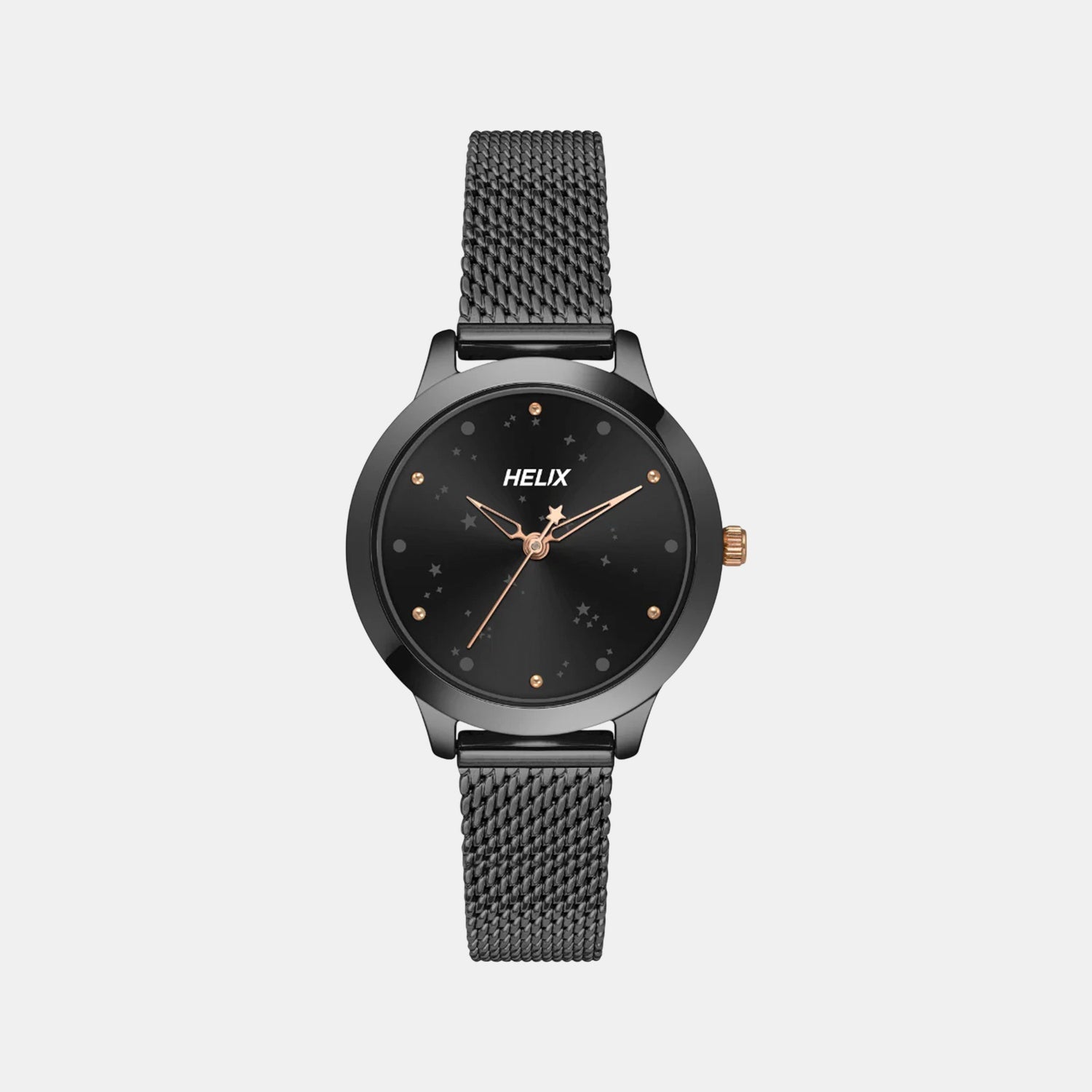 Women Quartz Black Dial Analog Stainless Steel Watch TW022HL36