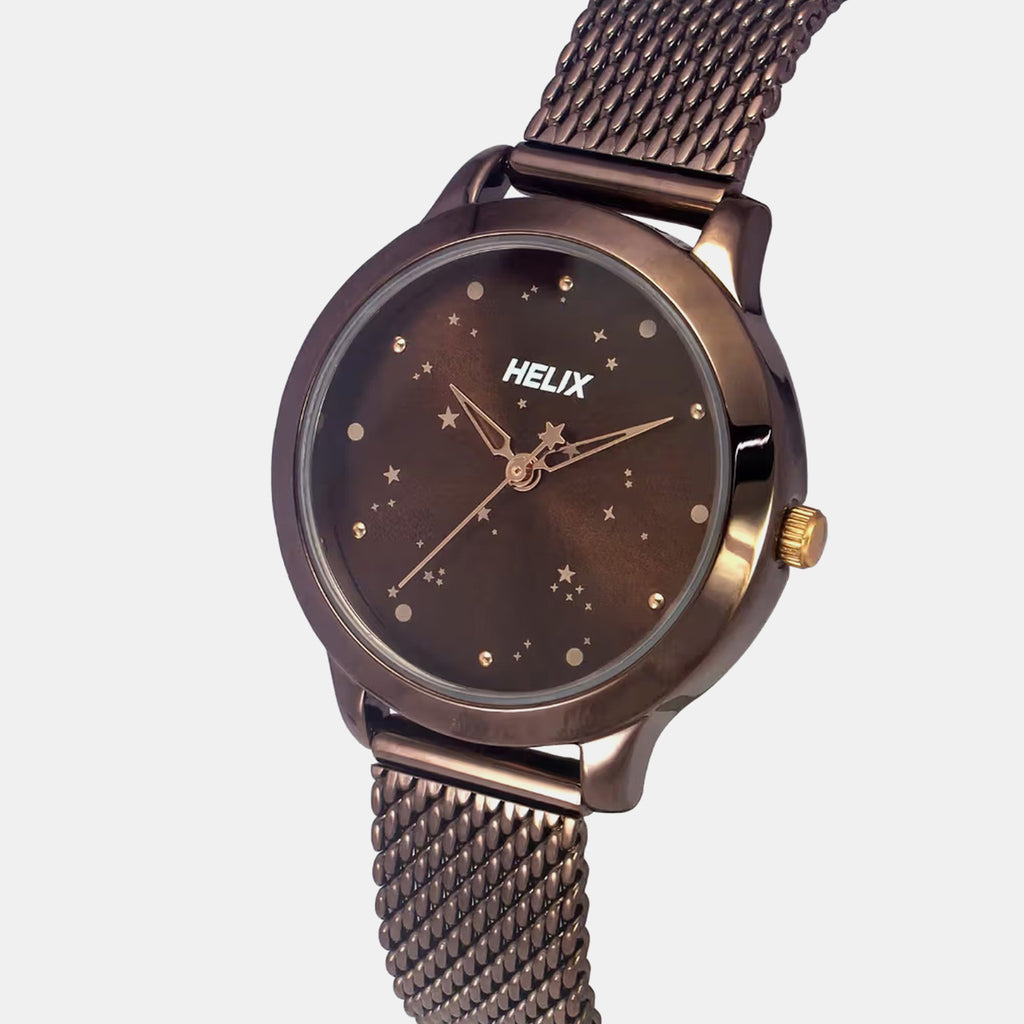 Women Quartz Brown Dial Analog Stainless Steel Watch TW022HL37