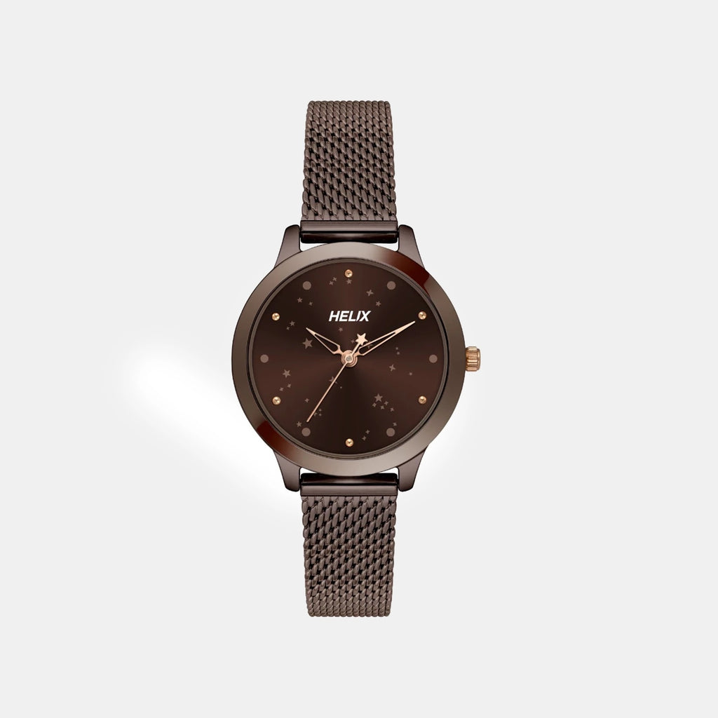 Women Quartz Brown Dial Analog Stainless Steel Watch TW022HL37