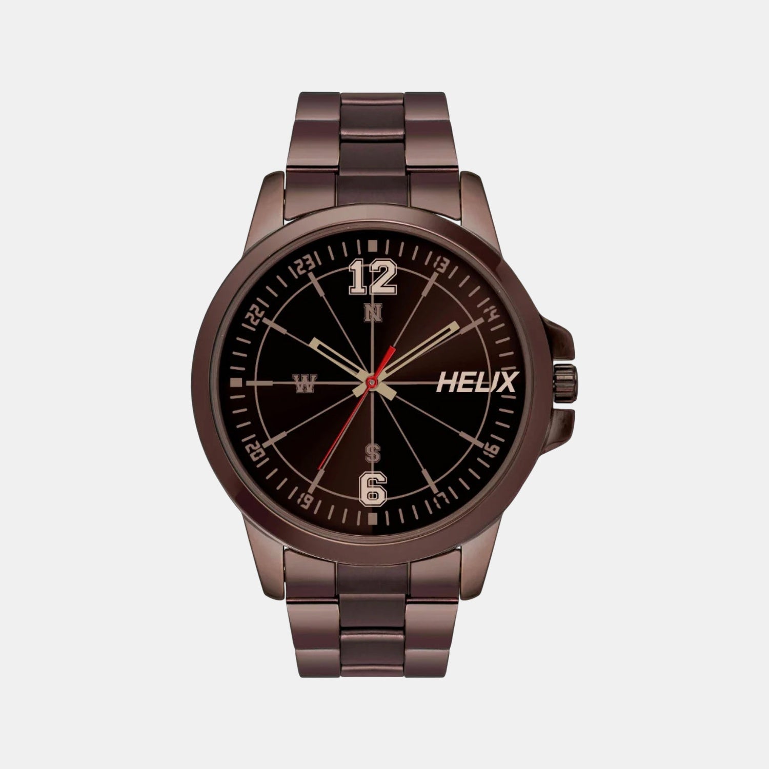 Men Quartz Brown Dial Analog Stainless Steel Watch TW023HG26