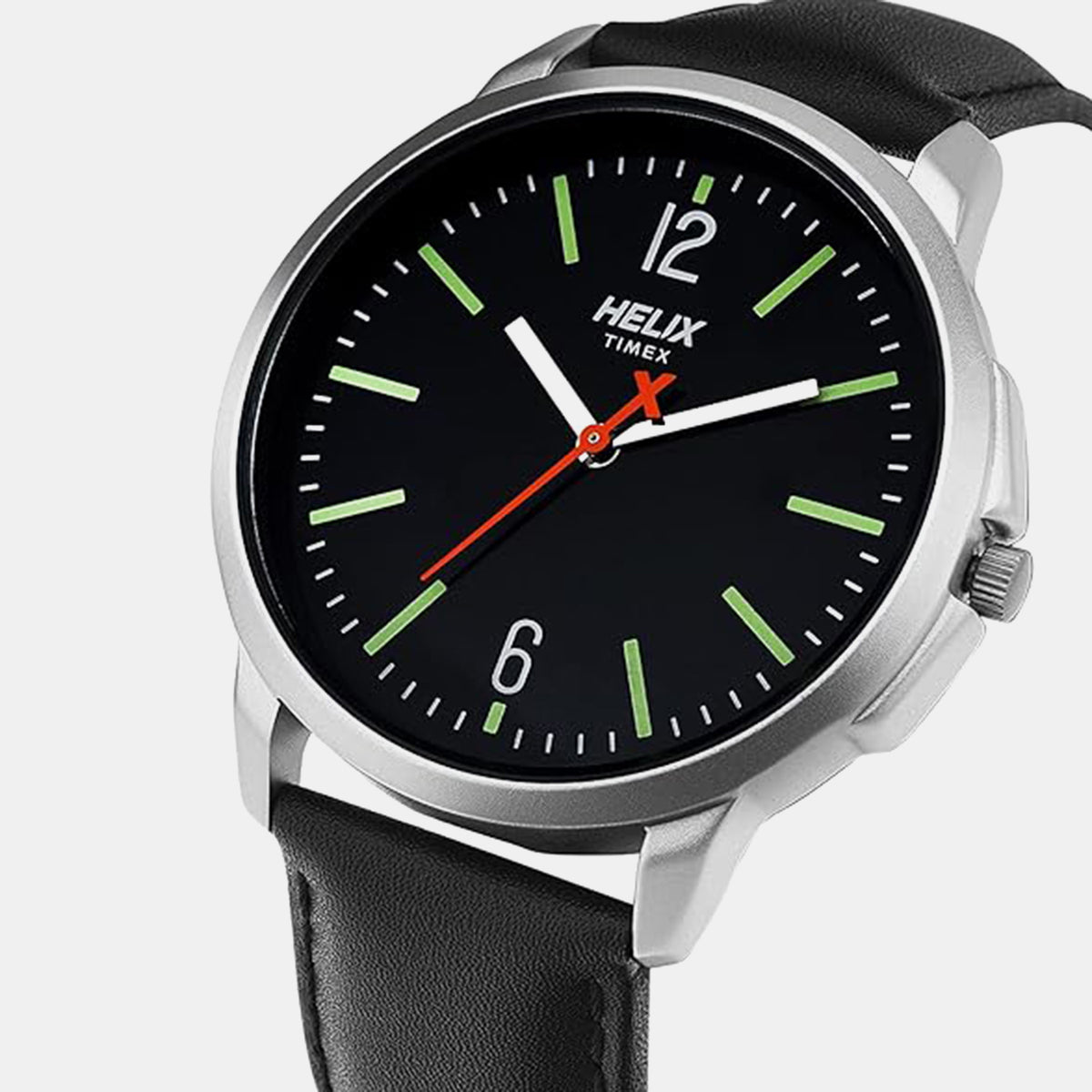 Men Quartz Black Dial Analog Leather Watch TW027HG01