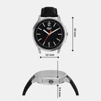 Men Quartz Black Dial Analog Leather Watch TW027HG01